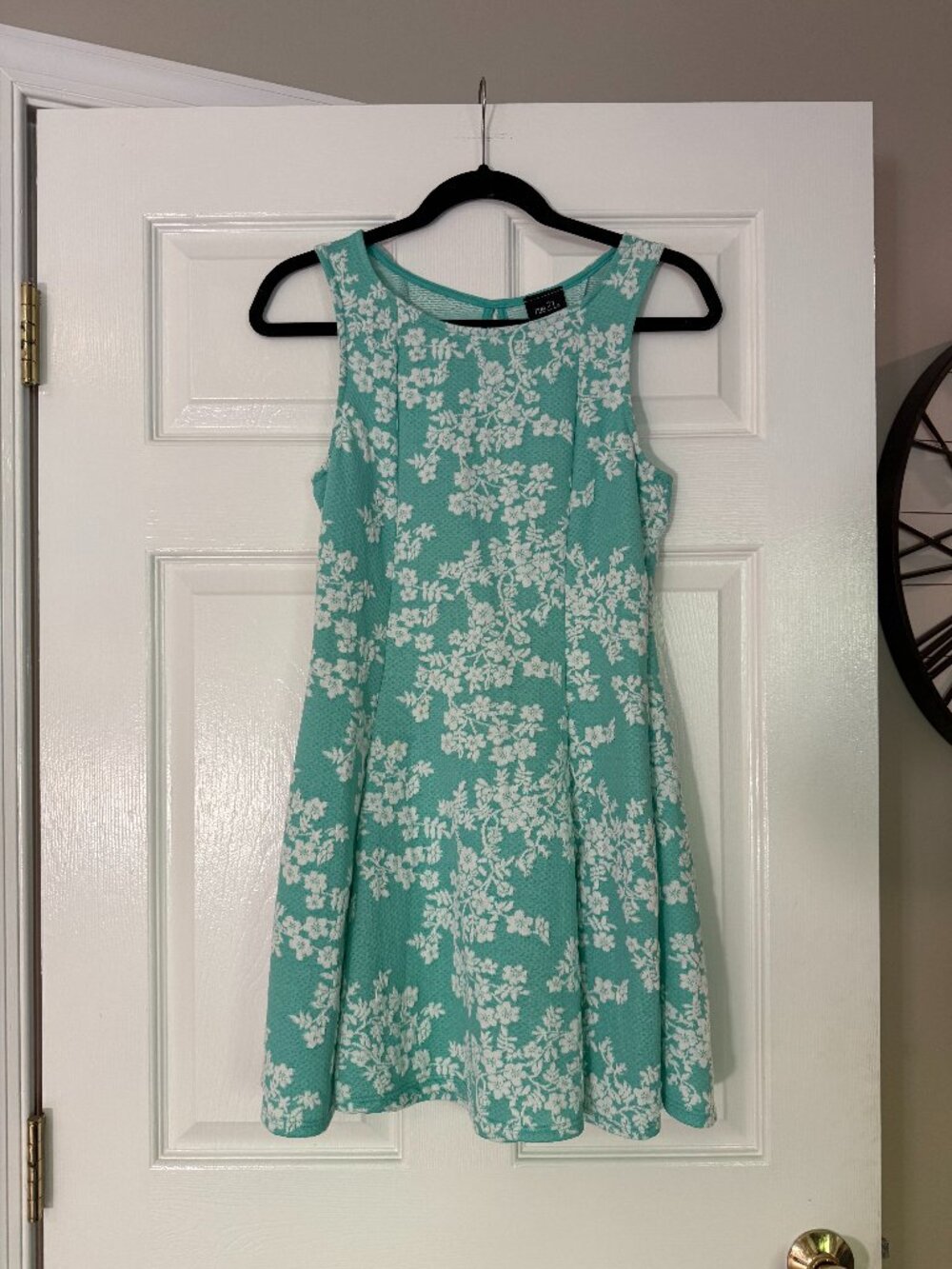 Mint Floral Dress - size Medium